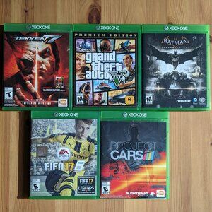 XBOX One Video Game Lot (GTA 5, Tekken 7, Batman: Arkham Knight, FIFA 17....)